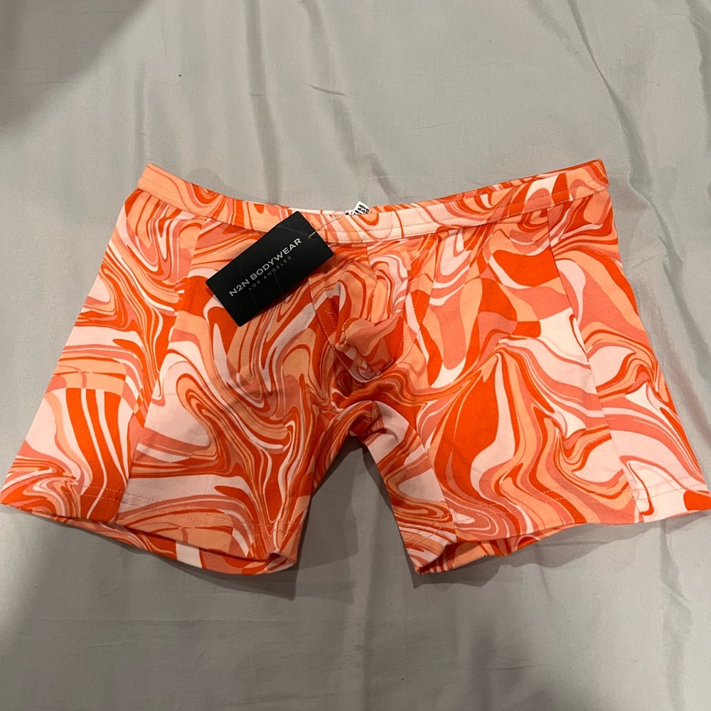N2N Orange Swirl Boxer Brief